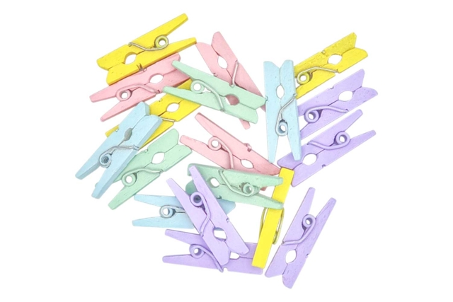 Pastel Clothespins - 50 pcs - 2 - Wooden Clothespins - 10doigts.com - Pinces à linge en bois - 10doigts.fr