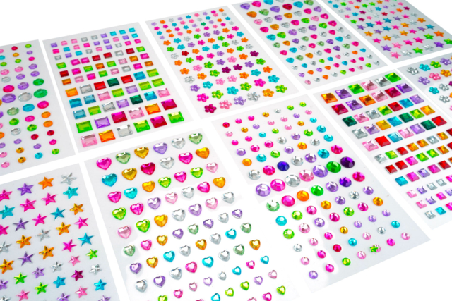 Mega Lot of Adhesive Rhinestones - 900 pcs - 2 - Sticker rhinestones - 10doigts.com - Strass autocollants - 10doigts.fr