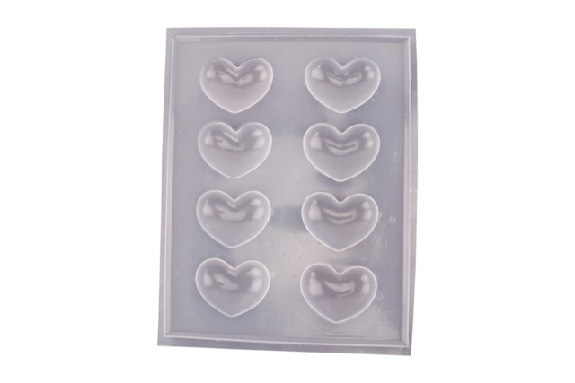 Heart Shaped Mold with 8 Cavities - 1 - Molds for plaster, soap, concrete ... - 10doigts.com - Moules pour plâtre, savon, béton ... - 10doigts.fr