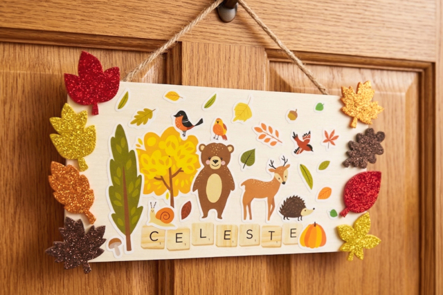 Door Sign "Forest Animals" - Stickers en feutrine : du relief et de la texture dans vos créations - 10doigts.fr