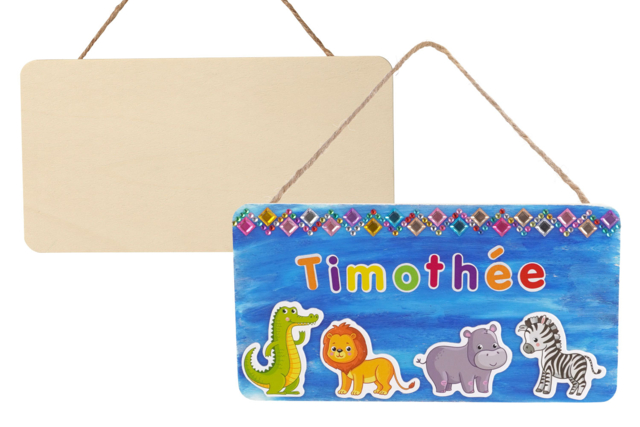 Wooden Door Sign - 1 - Door Sign - 10doigts.com - Plaque de porte en bois à décorer - 10doigts.fr