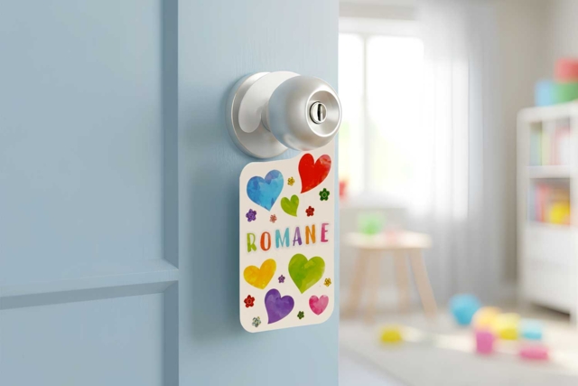 Placa de puerta de cartón para decorar - Plaque de porte en bois à décorer - 10doigts.fr