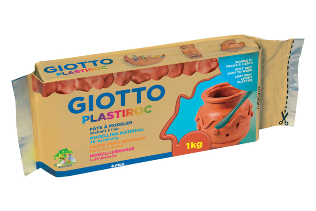 Giotto Plastiroc Modeling Clay - Terracotta - 1 - Air-Dry Modeling Clay - 10doigts.com - Pâtes à modeler autodurcissantes - 10doigts.fr