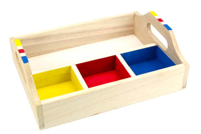 Wooden 4-Compartment Tray - 2 - Wooden Trays - 10doigts.com - Plateaux en bois à décorer - 10doigts.fr