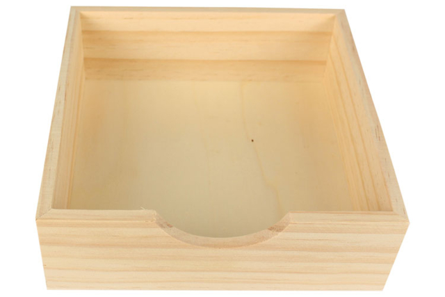 Square Wooden Tray - 19 cm - 1 - Wooden Objects for the Kitchen - 10doigts.com - Objets en bois à décorer pour la cuisine - 10doigts.fr