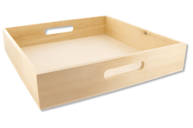 Square Tray - Plateaux en bois à décorer - 10doigts.fr