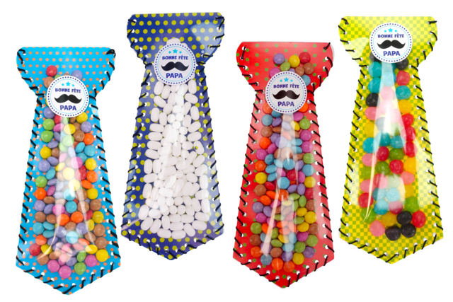 Tie Candy Pouch Kit - 6 Pieces - 1 - Father's Day Activity Kits - 10doigts.com - Kits créatifs Fête des Pères : des coffrets tout-en-un pour papa - 10doigts.fr