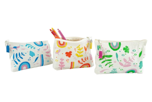 Cotton Pouch, Zip Closure - 19 x 13.5 cm - 7 - Cotton, Linen - Textiles - 10doigts.com - Coton, lin - Textiles - 10doigts.fr