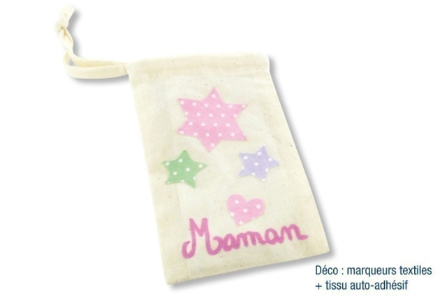 Small Cotton Pouches - 6 Pieces - 3 - Cotton, Linen - Textiles - 10doigts.com - Coton, lin - Textiles - 10doigts.fr
