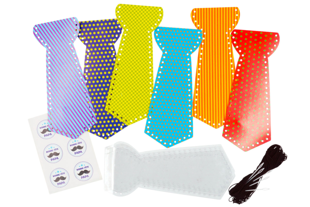 Tie Candy Pouch Kit - 6 Pieces - 2 - Father's Day Activity Kits - 10doigts.com - Kits créatifs Fête des Pères : des coffrets tout-en-un pour papa - 10doigts.fr