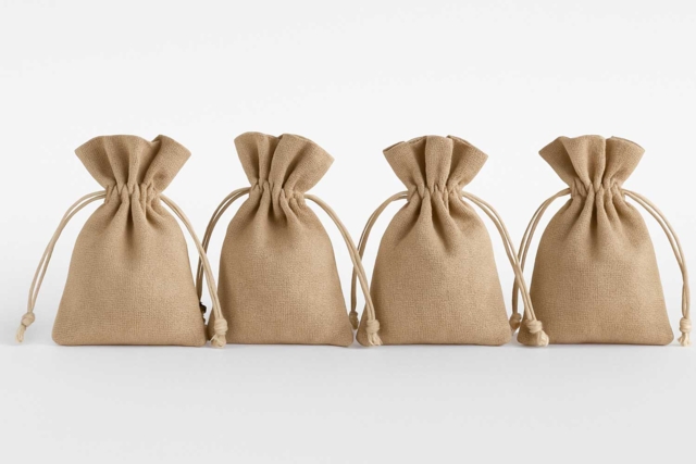 Linen Pouches - 4 Pieces - 1 - Cotton, Linen - Textiles - 10doigts.com - Coton, lin - Textiles - 10doigts.fr