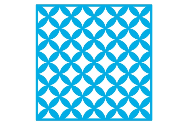 Cement Tile Stencils - 6 Stencils - 8 - Stencil Border - 10doigts.com - Pochoirs muraux : créez des frises et des décors personnalisés - 10doigts.fr
