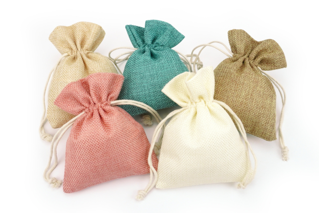 Jute Effect Bags - 10 Pieces - 1 - Jute Fabric - Textiles - 10doigts.com - Toile de jute - Textiles - 10doigts.fr