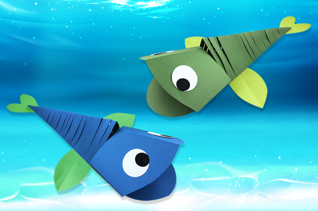 Peces de abril articulados - Papiers colorés - 10doigts.fr