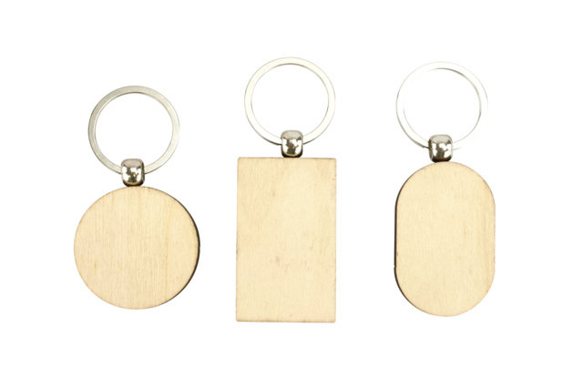 Assorted Wooden Keychains - 30 Pieces - 7 - Wooden Jewelry and Keychains - 10doigts.com - Bijoux et porte-clés en bois à décorer - 10doigts.fr