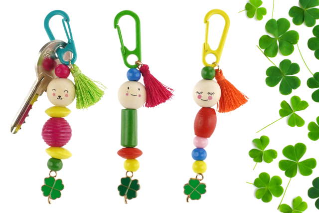 Wooden Beads Faces Ø 1.5 cm - 15 Pieces - 2 - Wood Beads - 10doigts.com - Perles en bois - 10doigts.fr