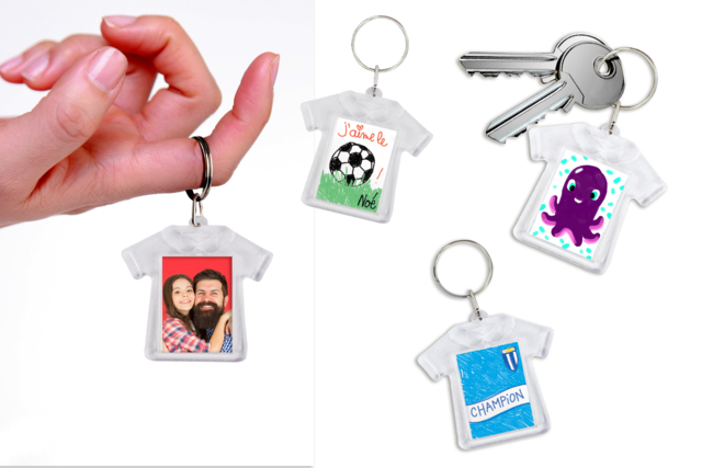 Keychains "T-shirt" - 2 pieces - 5 - Transparent Plastic - 10doigts.com - Plastique Transparent - 10doigts.fr