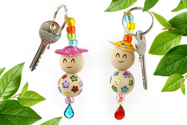 Mini patterned hats - 50 pieces - 2 - Stick-on Decorations - 10doigts.com - Décorations à coller - 10doigts.fr