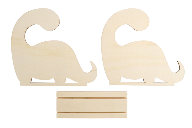 Wooden Dinosaur Smartphone Holder - 4 - Wooden Office Items - 10doigts.com - Objets en bois à décorer pour le bureau - 10doigts.fr