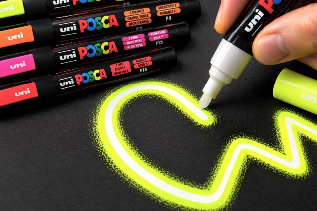 posca neón flúor amarillo - Marqueurs POSCA : la référence mondiale de la peinture nomade - 10doigts.fr