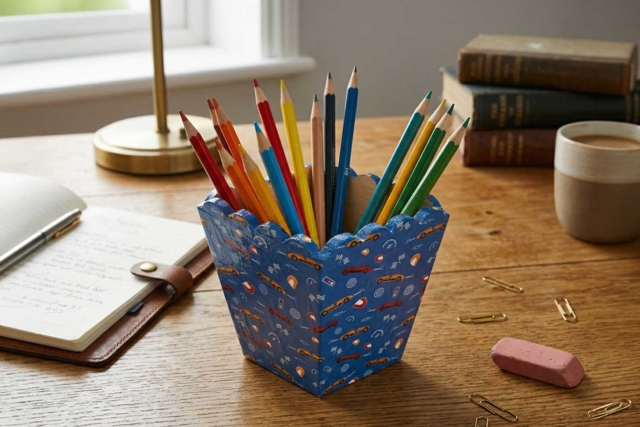 Wooden Plant Pot, 11 cm - 2 - Mosaic Supports - 10doigts.com - Supports Mosaïques - 10doigts.fr