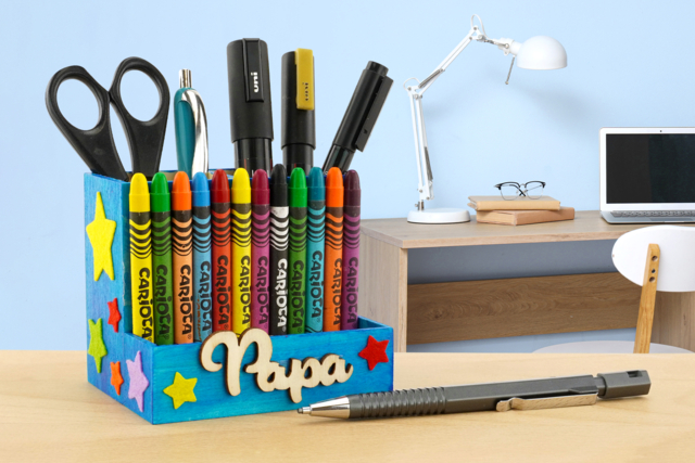 Pencil Holder, 3 Compartments - 4 - Pencil Pots, Cache-Pots - 10doigts.com - Pots à crayons, cache-pots - 10doigts.fr