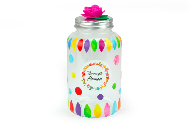 pot bonbon gommettes fleurs - Stickers fantaisies : personnalisez toutes vos créations - 10doigts.fr