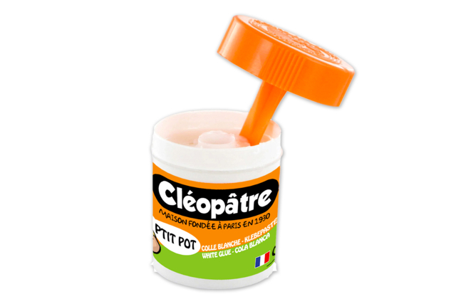 The Little Cléopâtre Glue Pot - 1 - School Glues - 10doigts.com - Colles scolaires : bâton, blanche, gel et colle forte - 10doigts.fr