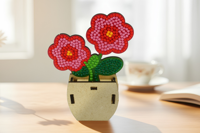 Flower Pot Diamond Painting Kit - 1 - Diamond Painting: Complete Kit - 10doigts.com - Diamond Painting : Kit complet - 10doigts.fr