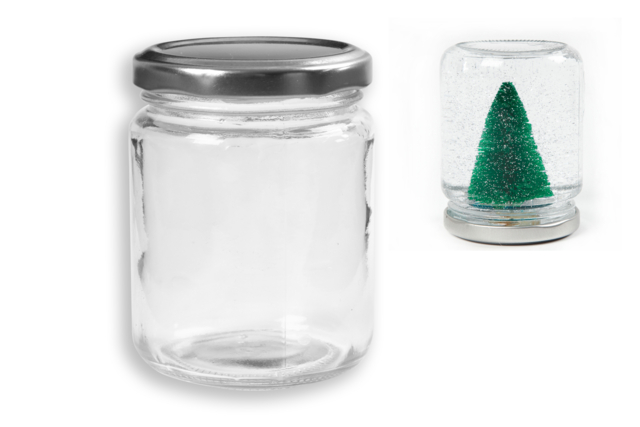 Glass Jar with Screw Lid - 240 ml - 12 - Glass Supports - 10doigts.com - Supports en Verre - 10doigts.fr