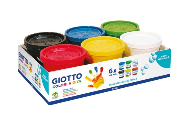 Giotto Finger Paint, 200 ml - 6 Colors - 1 - Finger Paint - 10doigts.com - Peinture gouache aux doigts : l'éveil créatif dès le premier âge - 10doigts.fr