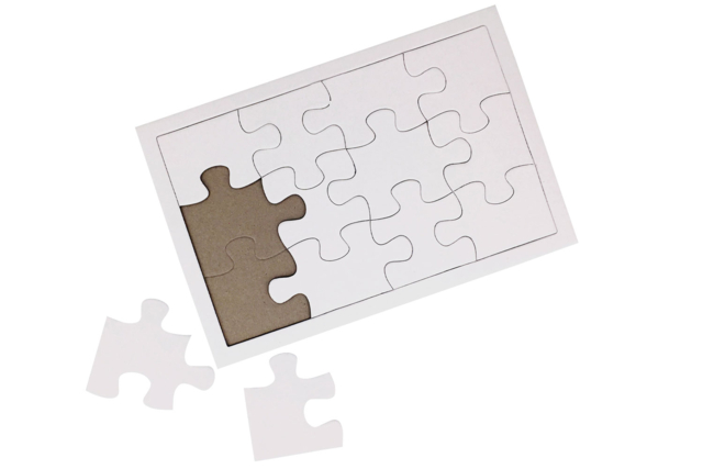 Large Piece Puzzles - 10 White Puzzles - 1 - Coloring Puzzles - 10doigts.com - Puzzles à colorier - 10doigts.fr