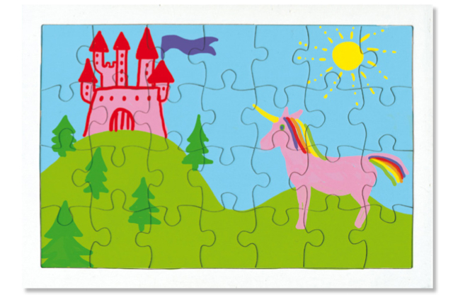 Small Piece Puzzles - 10 White Puzzles - 4 - Coloring Puzzles - 10doigts.com - Puzzles à colorier - 10doigts.fr