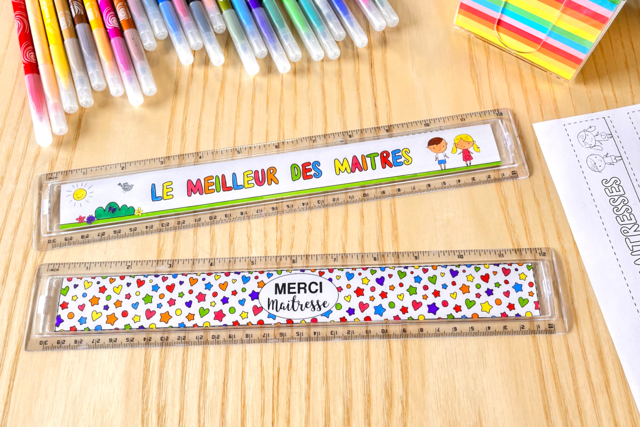 Regla gracias maestra/maestro - Feutres pointes moyennes : l'outil polyvalent pour le dessin et l'école - 10doigts.fr