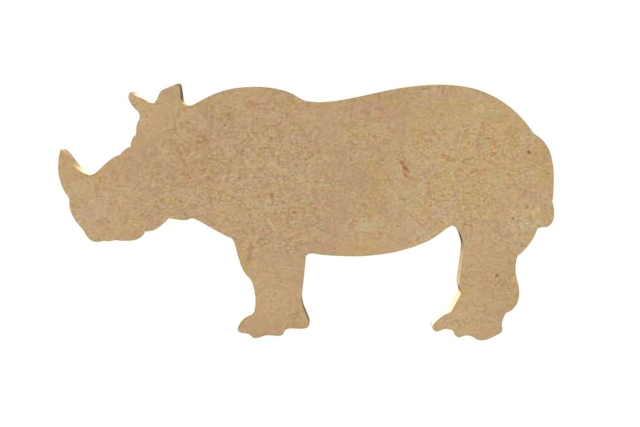 Wooden Rhinoceros to Decorate - 1 - Wooden Animals - 10doigts.com - Animaux en bois à décorer - 10doigts.fr