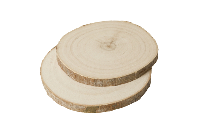 Wooden Discs Ø 14 cm - 2 Pieces - 1 - Christmas Wooden Objects - 10doigts.com - Décorations de Noël en bois - 10doigts.fr