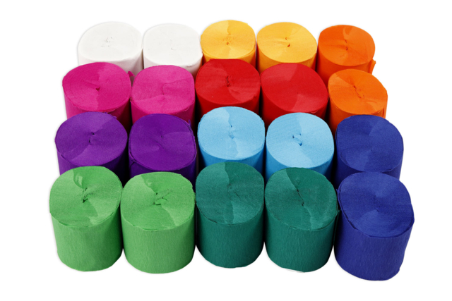 rollo de crepé 10 colores - Papier crépon - 10doigts.fr