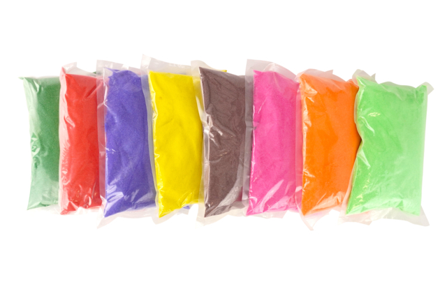 arena fina de color 8 x 1 kg - Sable coloré : tout le matériel pour créer des tableaux en sable - 10doigts.fr
