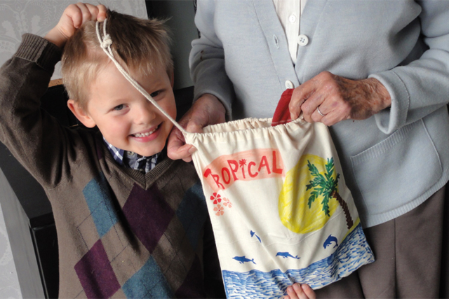 Large Cotton Drawstring Bag - 35 x 25 cm - 4 - Cotton, Linen - Textiles - 10doigts.com - Coton, lin - Textiles - 10doigts.fr