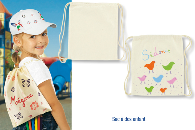 Child's Cotton Backpack - 32 x 28 cm - 4 - Cotton, Linen - Textiles - 10doigts.com - Coton, lin - Textiles - 10doigts.fr