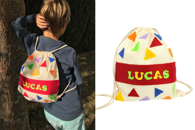 Child's Cotton Backpack - 32 x 28 cm - 2 - Cotton, Linen - Textiles - 10doigts.com - Coton, lin - Textiles - 10doigts.fr