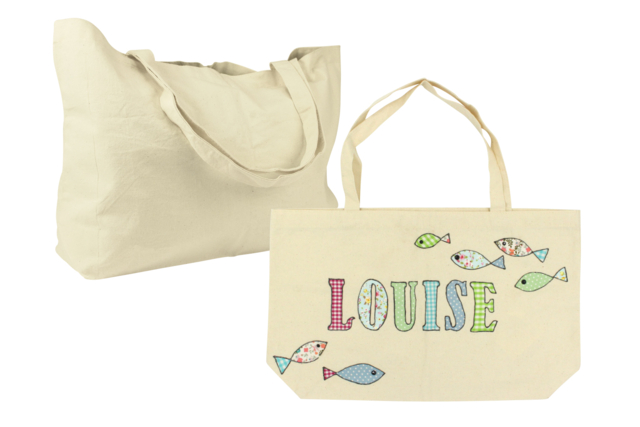 Cotton Tote Bag - 50 x 11 x 31 cm - 1 - Cotton, Linen - Textiles - 10doigts.com - Coton, lin - Textiles - 10doigts.fr