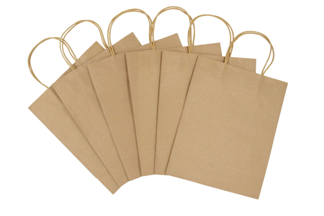 Natural Kraft Bags - 6 pcs - 1 - Kraft Paper and Cork - 10doigts.com - Papier kraft et liège - 10doigts.fr