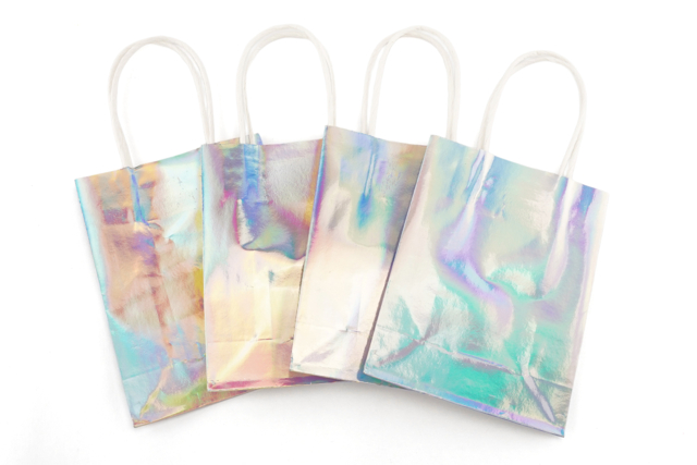 bolsa holográfica irisada - Papiers cadeaux et sacs à décorer - 10doigts.fr