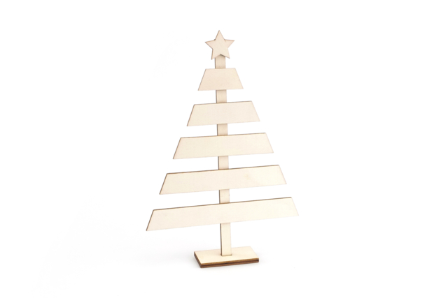 DIY Wooden Slatted Christmas Tree - 3 - Christmas Wooden Objects - 10doigts.com - Décorations de Noël en bois - 10doigts.fr