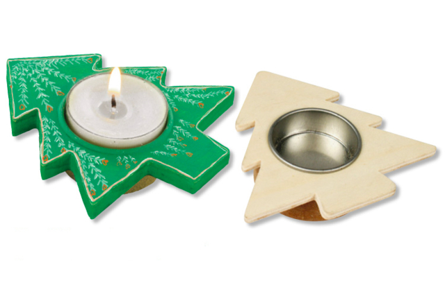 Wood Candle Holders - Shapes of Your Choice - 3 - Wood Candle Holders - 10doigts.com - Bougeoirs en bois - 10doigts.fr