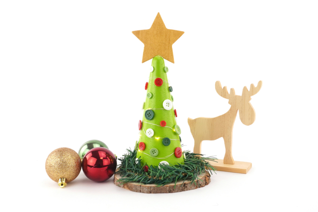 Wooden Discs Ø 14 cm - 2 Pieces - 5 - Christmas Wooden Objects - 10doigts.com - Décorations de Noël en bois - 10doigts.fr