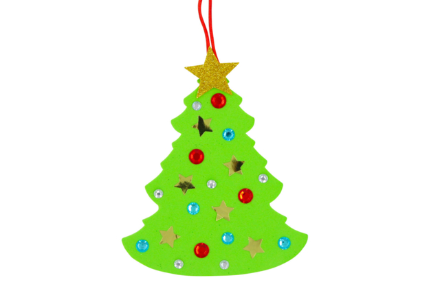 SAPIN EN MOUSSE ET etoiles - Gommettes de Noël - 10doigts.fr