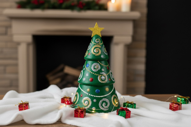 20 cm Styrofoam Christmas Tree - 3 - Party Shapes - Styrofoam - 10doigts.com - Formes de fêtes - Polystyrène - 10doigts.fr