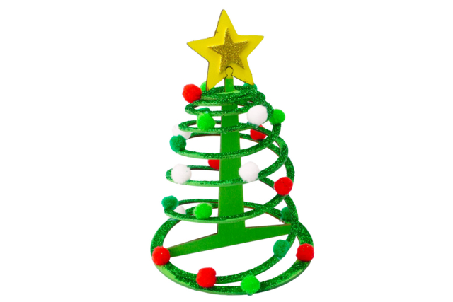 Spiral Wooden Christmas Trees - 6 Pieces - 2 - Christmas Wooden Objects - 10doigts.com - Décorations de Noël en bois - 10doigts.fr